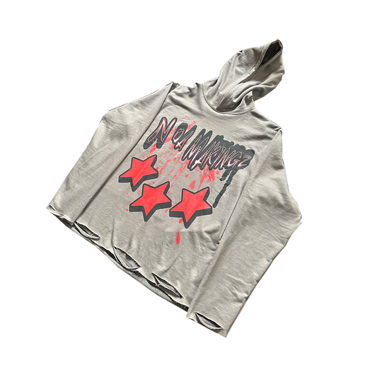 DARK GREY STAR HOODIE