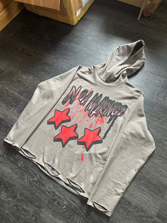 DARK GREY STAR HOODIE